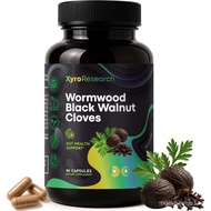 Wormwood Black Walnut Clove Capsules - Cleanse Detox Gut Digestive Health & Immune Support Supplemen