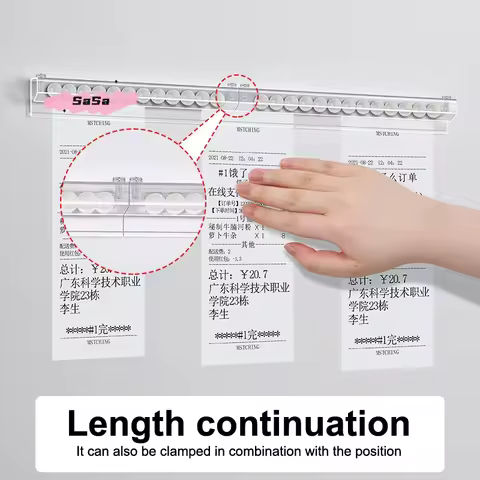 1/2Pcs Kitchen Takeaway Order Organizer Ticket Holder PVC 30/40/50CM Restaurant Takeout Orders Rack
