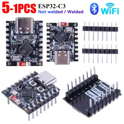 1-5PCS/ESP32 C3 Development Board Modules Mini Wifi BT Bluetooth Module Processor RISC-V ESP32-C3 Su