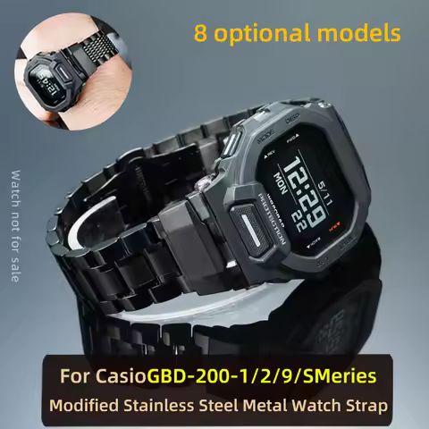 GBD200 Big Wrist Extended Stainless Steel Strap For G-SHOCK Casio GBD-200-1PR GBD-200SM Metal Bracel