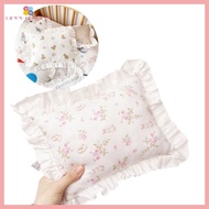 uppertiout Flower Print Cotton Edge Pillow Soothing Pillow Small Cushion Baby Head Support Pad Pillow for Offices Home
