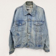 古著 Wrangler 牛仔夾克/牛仔褲，淺藍色，L 碼