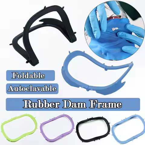 Dental Foldable Frame Plastic Rubber Dam Sheets Bracket For Dental Operation 134℃ Oral Barrier Tools