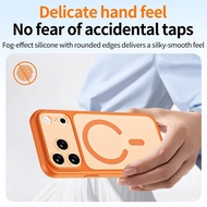 for iPhone 17 Pro Max 16 Pro Magnetic Case Translucent Matte Frosting Skin Feel Mobile Phone Covers
