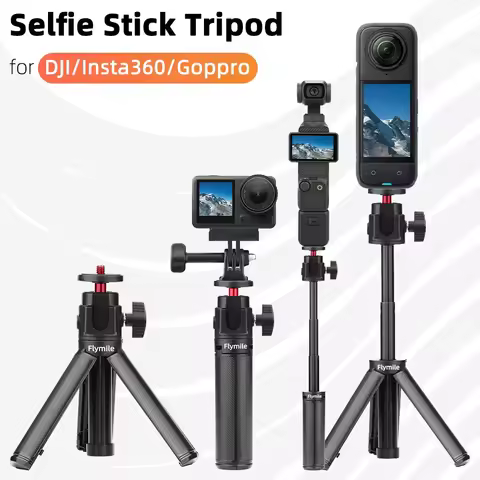 Selfie Stick Tripod for Insta360 X4 X3 Ace Pro 2 DJI Action 5 4 Pro Pocket 3 GoPro Selfie Stick With