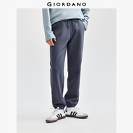 GIORDANO Men Joggers Double-Knit Drawstring Elastic Waist Joggers Brand Patch Athleisure Simple Fash