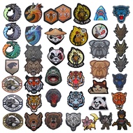Outdoor Animal Hyena Bear Shark Embroidered Cloth Sticker Badge Meat Badge Team Morale Badge Embroid