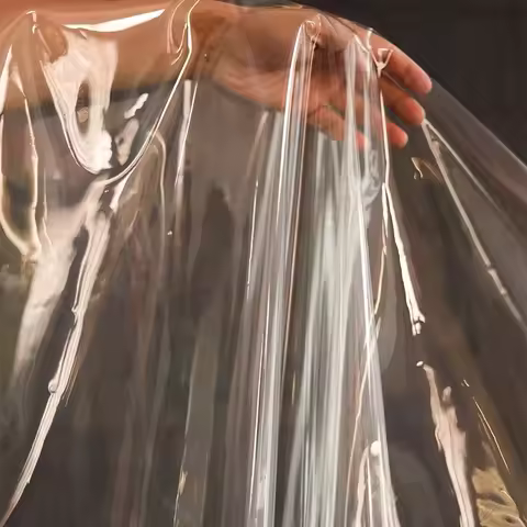 Transparent TPU Fabric Waterproof Raincoat Film Bag DIY Perspective Plastic Feeling Fashion Clothing