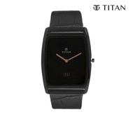 Titan Edge Black Dial Analog Leather Strap watch for Men