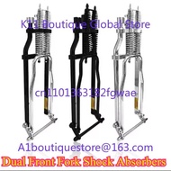 Retro Bicycle Motorcycle Front Fork Suspension with Double Suspension Front Fork Custom 26 Inches