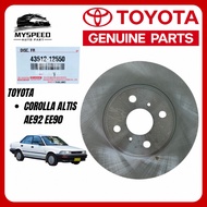 [ORIGINAL TOYOTA THAILAND 🇹🇭]TOYOTA COROLLA ALTIS AE92 EE90 FRONT DISC ROTOR PART NUMBER 43512-12550