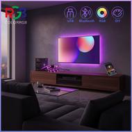 RGB LED TV,,App/,5V USB,。  Jalur Lampu Belakang TV LED RGB dengan Penyegerakan Muzik Aplikasi/Kawala