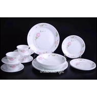 Corelle Country Rose (set dengan cawan tangkai putus)