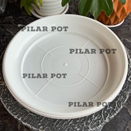 Nkt 30 white 26cm flower pot stand for 30cm pot - WHITE NKT 30 PLATE flower pot stand outdoor