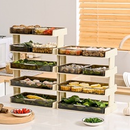 5 Tier Kitchen Food Storage Kitchen Hot Pot Preparation Plate Kitchen Storage Rack Multifunctional Side Dish