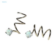 [CHA] Multiple Piercing Earrings Spiral Hoop Twist Earrings Minimalist Spiral Hoop Earrings for Wome