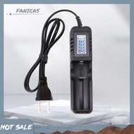 [Fanicas.my] Single Slot 18650 Battery Charger LCD for 26650 18650 16340 14500 10440 Battery