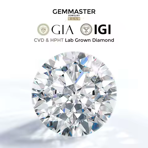 Lab Grown Diamond Round Brilliant IGI GIA certificate DEFG VVS Loose Diamond 1ct 2ct 3ct CVD HPHT La