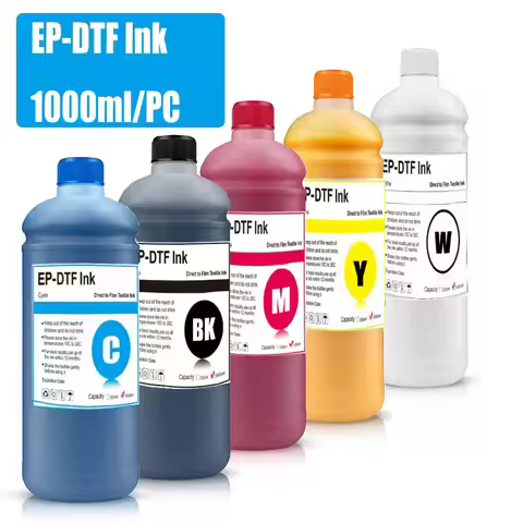 EP-DTF Ink 1000ML Direct to Transfer Film Ink For Epson Print head i3200 XP600 TX800 L1800 1390 L805