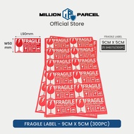 MillionParcel Fragile Label 2 Size | Fragile Sticker | Handle With Care Sticker | Shipping Warning L