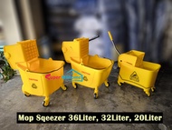 Mop Squeezer Hospital Industrial use with Wheel 36Liter 32Liter 20Liter Yellow