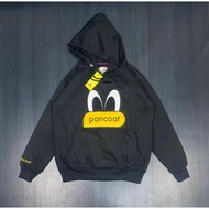 HITAM Black PANCOAT HOODIE