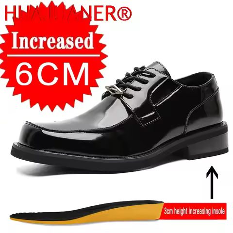Men Business Leather Shoes High Quality Formal Shoes Men's Invisible Height Increasing Shoes Suits G