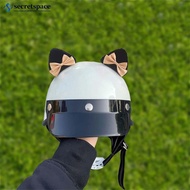 SECRETSPACE 2Pcs Car Soft Plush Motorcycle Helmet Decoration Little Cats Ears with Bow For Electric 