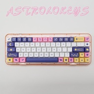 Astrology Purple Constellation Keycaps PBT Dye Sublimation 138 Keys XDA profile Mechanical Keyboard Keycaps