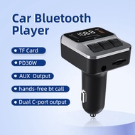 PD30W Bluetooth 5.3 FM Transmitter QC3.0 Car Charger AUX TF Hands-Free