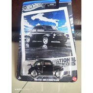 Diecast hotwheels fiat 500 d modificado national icons series