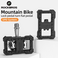 ROCKBROS MTB Bike Flat Pedal Adapter SPD Converter Platform Pedal Nylon Pedal Plate Lightweight