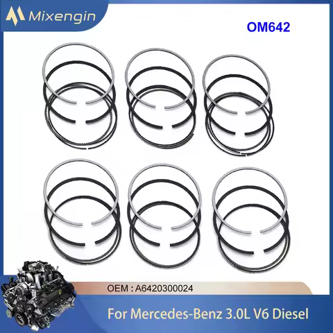 Engine Piston Rings Set STD 83mm Fit 3.0 L OM642 V6 Diesel Turbocharged For Mercedes-Benz Benz C320 