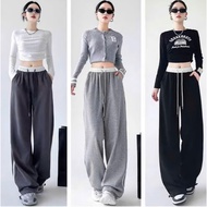 White Waist Jogger Pants Made of High Quality Welded Felt with Sporty Striped Hem - M2588