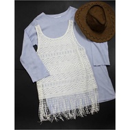 2-Piece Dress & Fringe Vest
