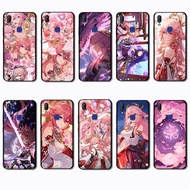 for Vivo V5 V7 Plus V9 V11i V11 V15 Pro VS11 Yae Miko Slim Black Border TPU Soft Case | Bare Phone F