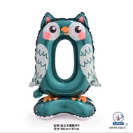 Animal number balloons from 0-9, birthday decoration accessories, Birthday balloons