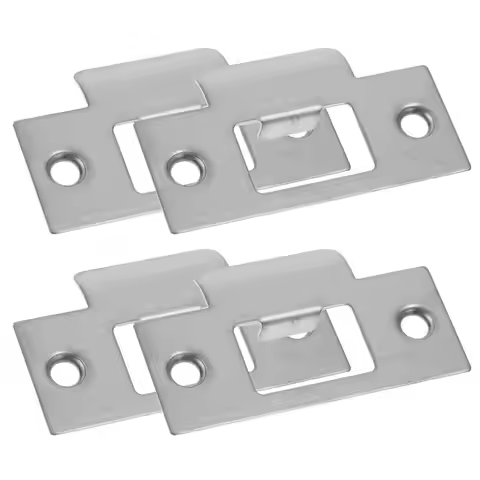 4Pcs Strike Plate Deadbolt Cover Stainless Steel Door Reinforcement Plate Repair Kit Exterior Door H