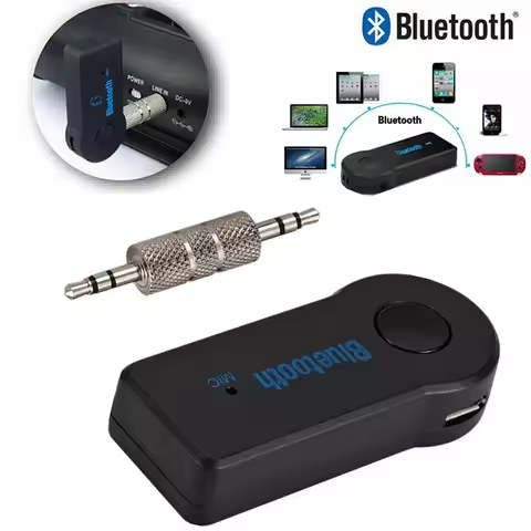 2 In 1 Wireless Bluetooth 5.0 Receiver Adapter 3.5mm Jack For Car Music Audio Aux A2dp Headphones Re