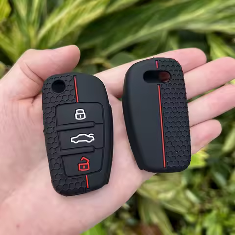 Silicone Car Key Cover Protector Case For Audi A3 A4 A5 C5 C6 8L 8P B6 B7 B8 C6 RS3 Q3 Q7 TT 8L 8V S