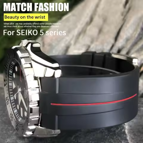 22mm 24mm 21mm 23mm Rubber Watch Strap for SEIKO 5 SKX Citizen Longines HUAWEI Rolex DEEPSEA Silicon