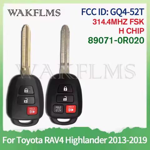 For Toyota RAV4 Highlander Tacoma Tundra 2014-2019 GQ4-52T Remote Car Key double frequency 314.4MHZ 