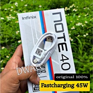 Infinix NOTE 40 Fastcharging 45W Type C Charger Cable Original 100%