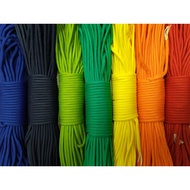 550 Paracord 100ft (30m) Solid Colours - Blues, Greens, Oranges, Yellows, Reds, Pinks, Purple, Black