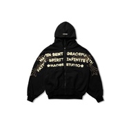 HADES HEAVEN’S CALL HOODIE ZIP - BLACK - Genuine HADES Brand - unisex BLACK zipper hoodie