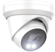 5MP Full Color Night Vision ColorVu Turret Dome IP Camera with Visible White LED Lights, 2.8mm Wide 