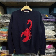 8 Seconds Kr Scorpion Wool Blend Knit Blue Size XL 69x57