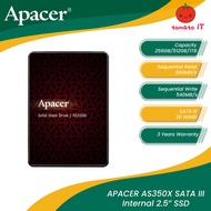 APACER AS350X SATA III Internal 2.5" SSD - 256GB/512GB/1TB