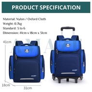 Higher performance✔Trolley School Bag Primary Kids School Bag Beg Sekolah Roda Tarik Budak Primary S