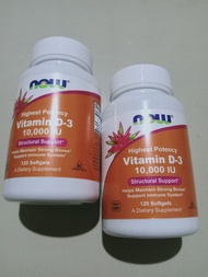 NOW Vitamin D3 10000 IU High Potency 120 Softgels